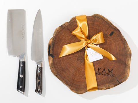 Tabla Picar R + Cuchillo + Machete